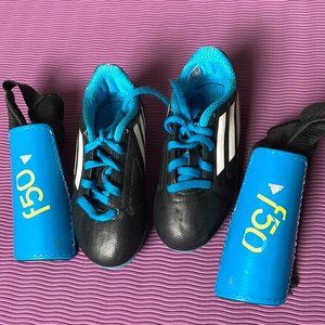 Adidas Soccer Cleats and Shin guard F50 Adidas